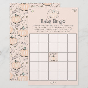 Orange Little Pumpkin Baby Bingo Baby Shower Game