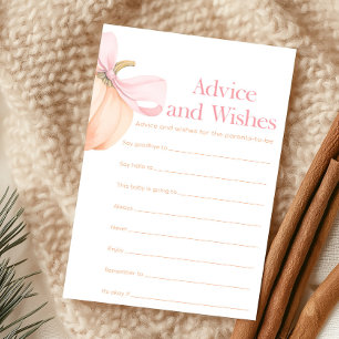 Orange Little Pumpkin Bow Advice and Wishes Game