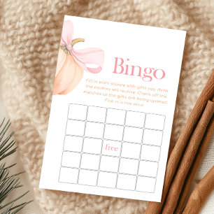 Orange Little Pumpkin Bow Bingo Game