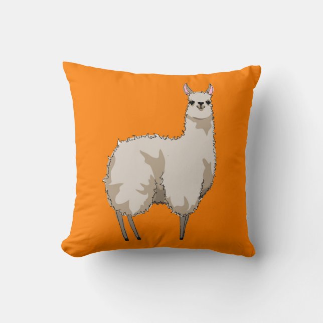 Orange Llama Cushion (Front)