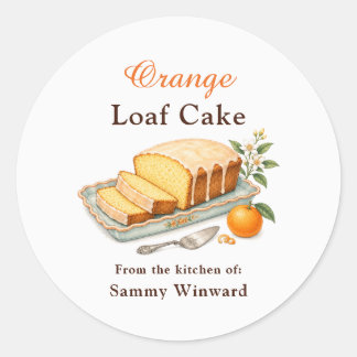 Orange Loaf Cake Gift Label