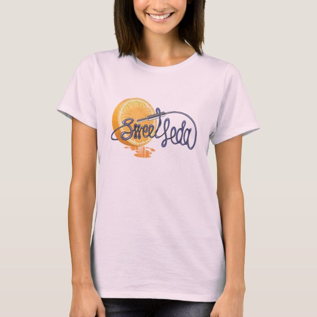 Orange Logo Fitted Organic Tee (Front)