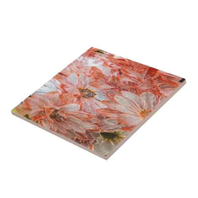 Orange Love - Ceramic Tile (Side)