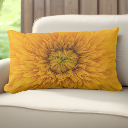 Orange Lumbar extérieur Coussin Moderne Floral Imp