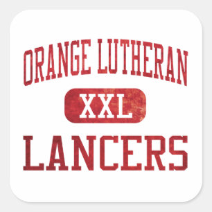 Orange Lutheran Lancers Athletics Square Sticker