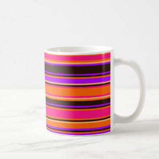 Orange, Magenta, & Purple Striped Mug