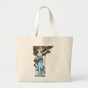 Orange Maiden Large Tote Bag