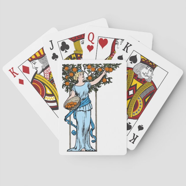 Orange Maiden Playing Cards (Back)