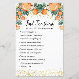 Orange main squeeze Find the Guest Game