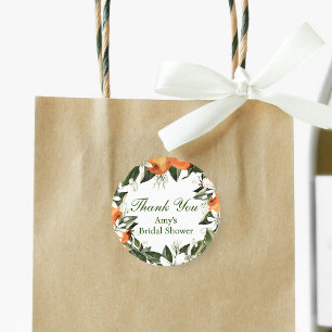 Orange Main Squeeze Round Sticker