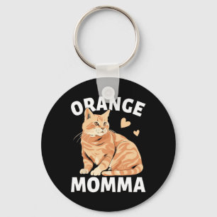 Orange Mamma Cat Cute Cat Lovers Keychain