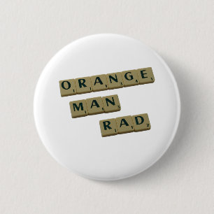 Orange Man Rad 2 Inch Round Button