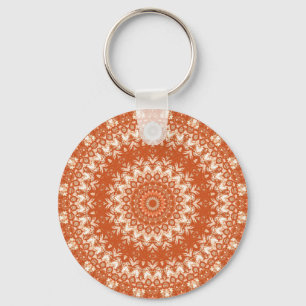 Orange mandala. keychain