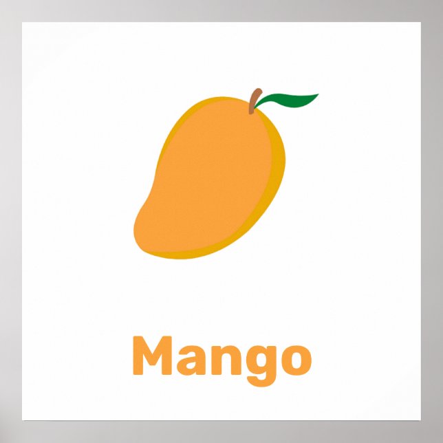 Orange mango with words poster (Front)