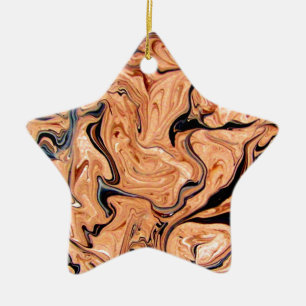 Orange Marble Abstract Pattern,Background Ceramic Ornament