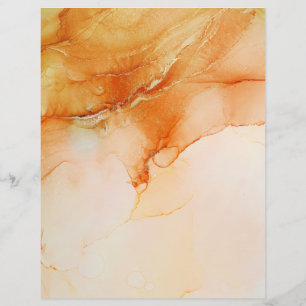 Orange Marbled Scrapbook Paper