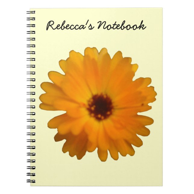 Orange Marigold Customizable Notebook (Front)