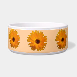 Orange Marigold Dog Bowl
