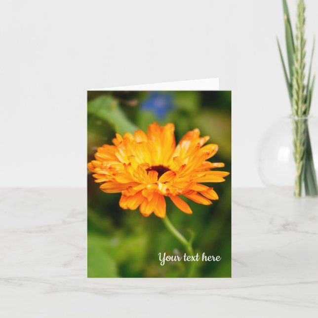 Orange Marigold Greeting card (Front)