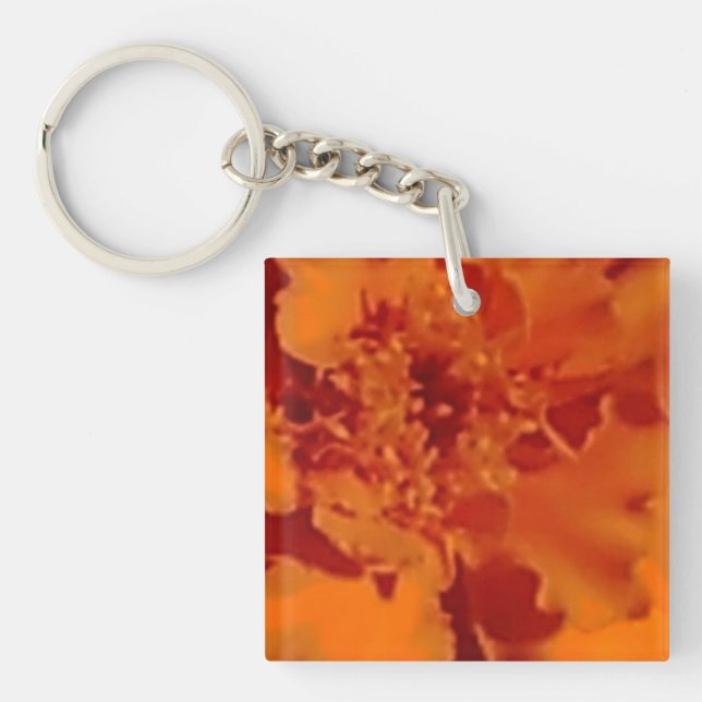 Orange Marigold Keychain (Front)