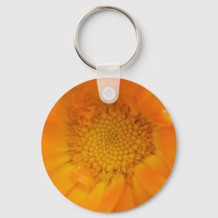 Orange Marigold Macro Keychain