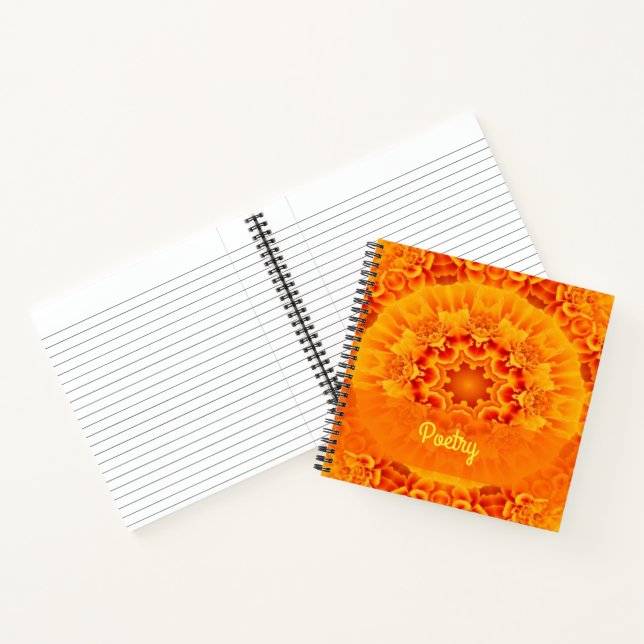 Orange Marigold Mandala Notebook (Inside)