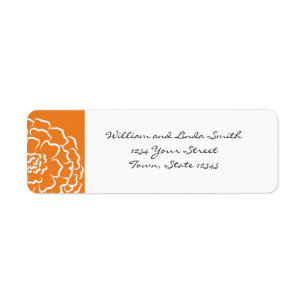 Orange Marigold Return Address Label