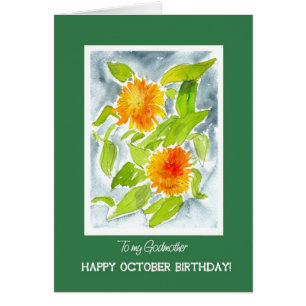 Orange Marigolds Godmother's October Birthday