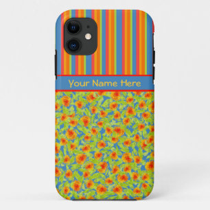Orange Marigolds, Stripes iPhone 5/5 s Coque
