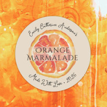 Orange Marmalade Artisan Jam Jar Packaging Label