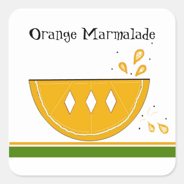 Orange Marmalade Jam Stickers (Front)