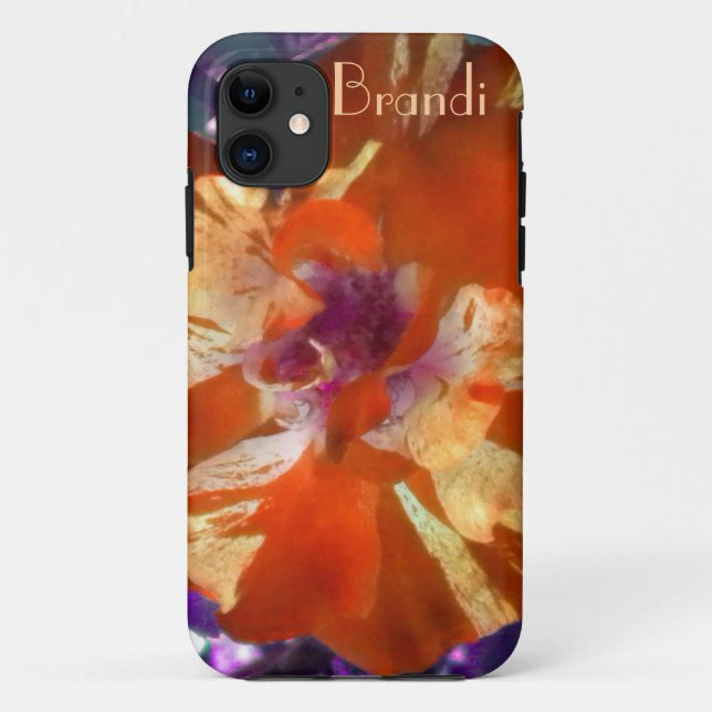 Orange Marmalade Rose iPhone 5 case *personalize* (Back)