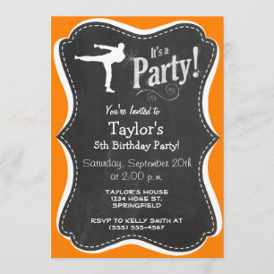Orange Martial Arts Invitation