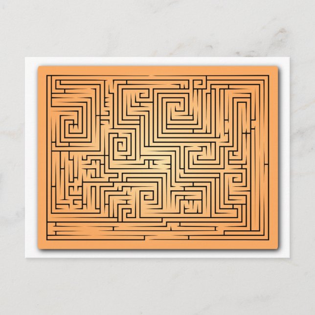 Orange Maze Postcard (Front)