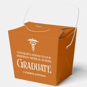 Orange Medical School Graduation Party Fortune Favor Box