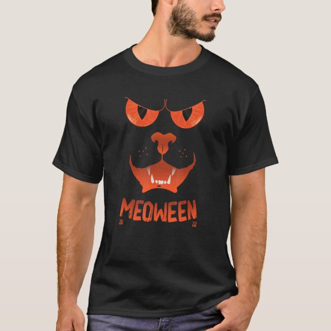 Orange Meoween Scary Friday Costume Halloween angr T-Shirt (Front)