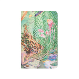 Orange Mermaid Pocket Journal Travel Notepad