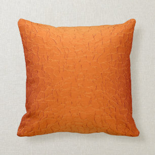 Orange Metal Abstarct Art Throw Pillow