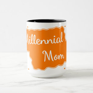 Orange Millennial MaMa Design 90S Throwback Mug
