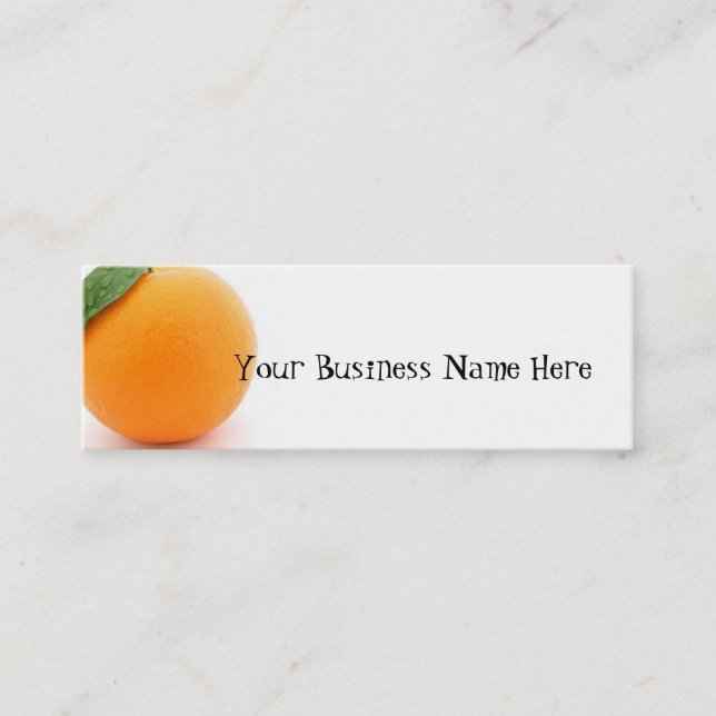 Orange Mini Business Card (Front)