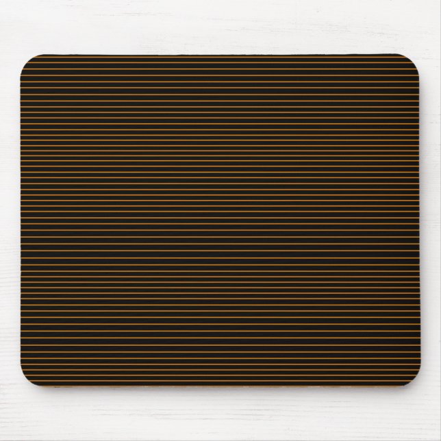 Orange minimal lines mouse pad (Front)