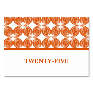 Orange Modern Deco Table Card