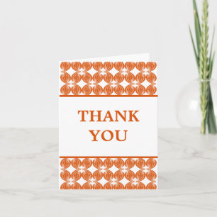 Orange Modern Deco Thank You Card