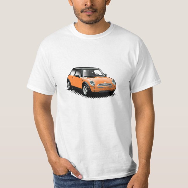 Orange Modern Mini Car T-Shirt (Front)