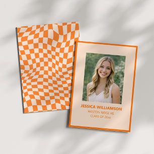 Orange Modern Retro Graduation 2026 Photo Announcement