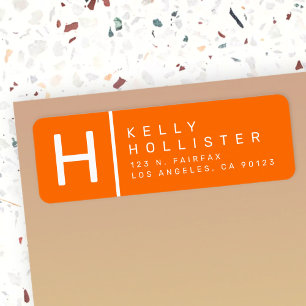 Orange   Modern Return Address