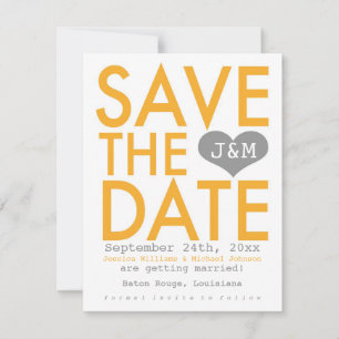 Orange Modern Save the Date