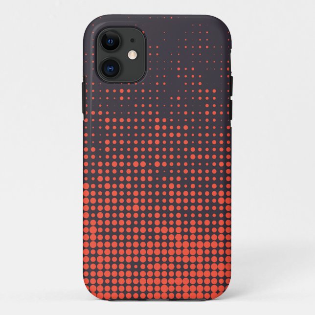 Orange, modern, urban halftone dots pattern design Case-Mate iPhone case (Back)