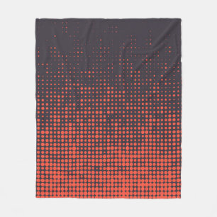 Orange, modern, urban halftone dots pattern design fleece blanket