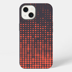 Orange, modern, urban halftone dots pattern design iPhone 13 case